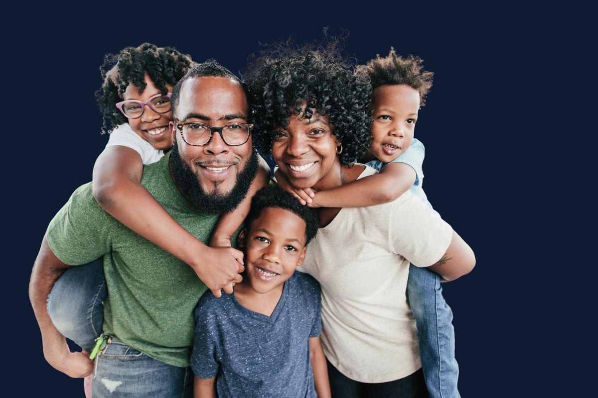 A smiling family