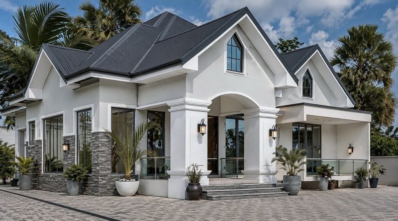 Design 08: modern 3 bedroom bungalow render