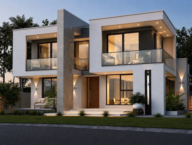 Design 16: modern 4 bedroom maisonette render