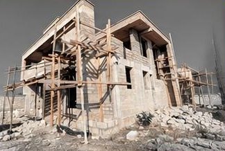 Juja maisonette walls under construction